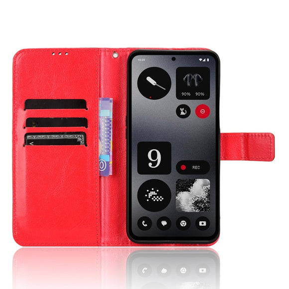 EIDERWOOD Nothing CMF Phone 1 Kunstlæder Flip Cover m. Strop - Rød