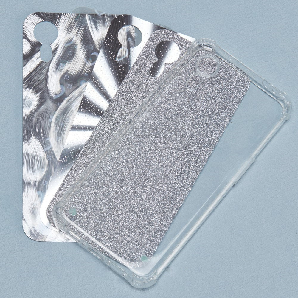 EIDERWOOD Samsung Galaxy Xcover 7 Fleksibelt Plastik Cover m. 4 Forskellige Baggrunde - Gennemsigtig / Multi
