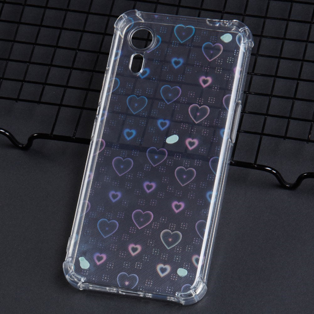 EIDERWOOD Samsung Galaxy Xcover 7 Fleksibelt Plastik Cover m. 4 Forskellige Baggrunde - Gennemsigtig / Multi