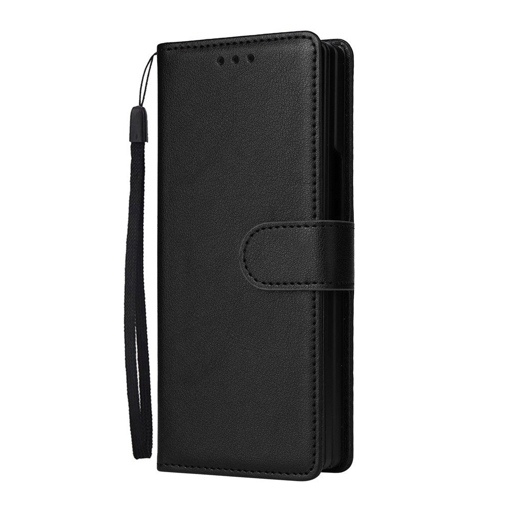 EIDERWOOD Samsung Galaxy Z Fold6 Kunstlæder Flip Cover m. Kortholder & Strop - Sort
