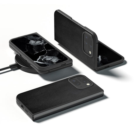 EIDERWOOD Google Pixel 9 Pro Fold (5G) Vegansk Læder Cover - Sort
