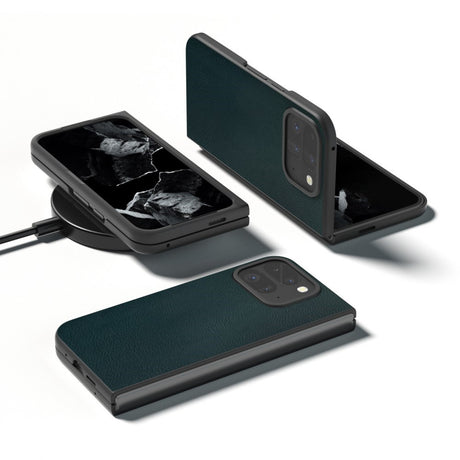 EIDERWOOD Google Pixel 9 Pro Fold (5G) Vegansk Læder Cover - Mørkegrøn