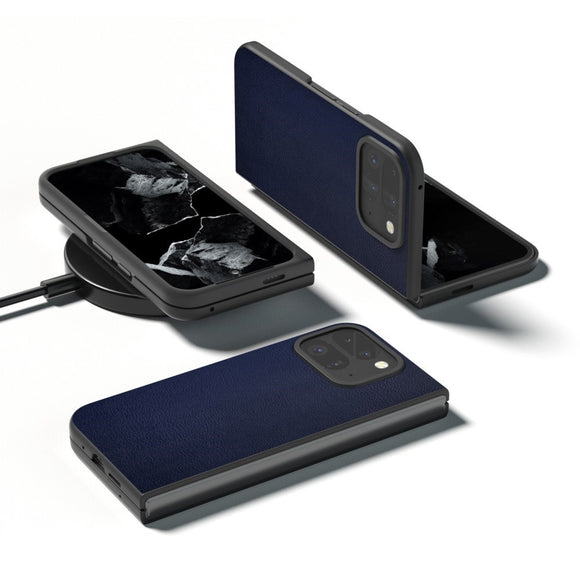 EIDERWOOD Google Pixel 9 Pro Fold (5G) Vegansk Læder Cover - Mørkeblå
