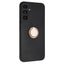 EIDERWOOD Samsung Galaxy A16 Fleksibelt Plastik Cover m. Ring Kickstand - Sort m. Magnetisk Rose Gold Ring
