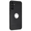 EIDERWOOD Samsung Galaxy A16 Fleksibelt Plastik Cover m. Ring Kickstand - Sort m. Magnetisk Sølv Ring