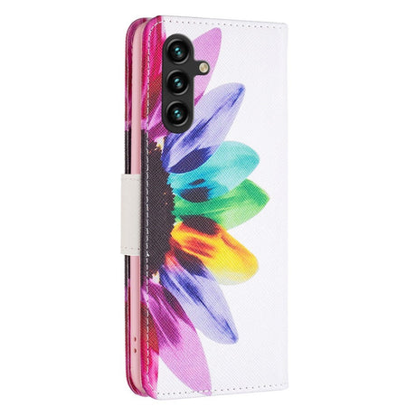 EIDERWOOD Samsung Galaxy A16 Læder Cover m. Pung & Print - Farverig Blomst