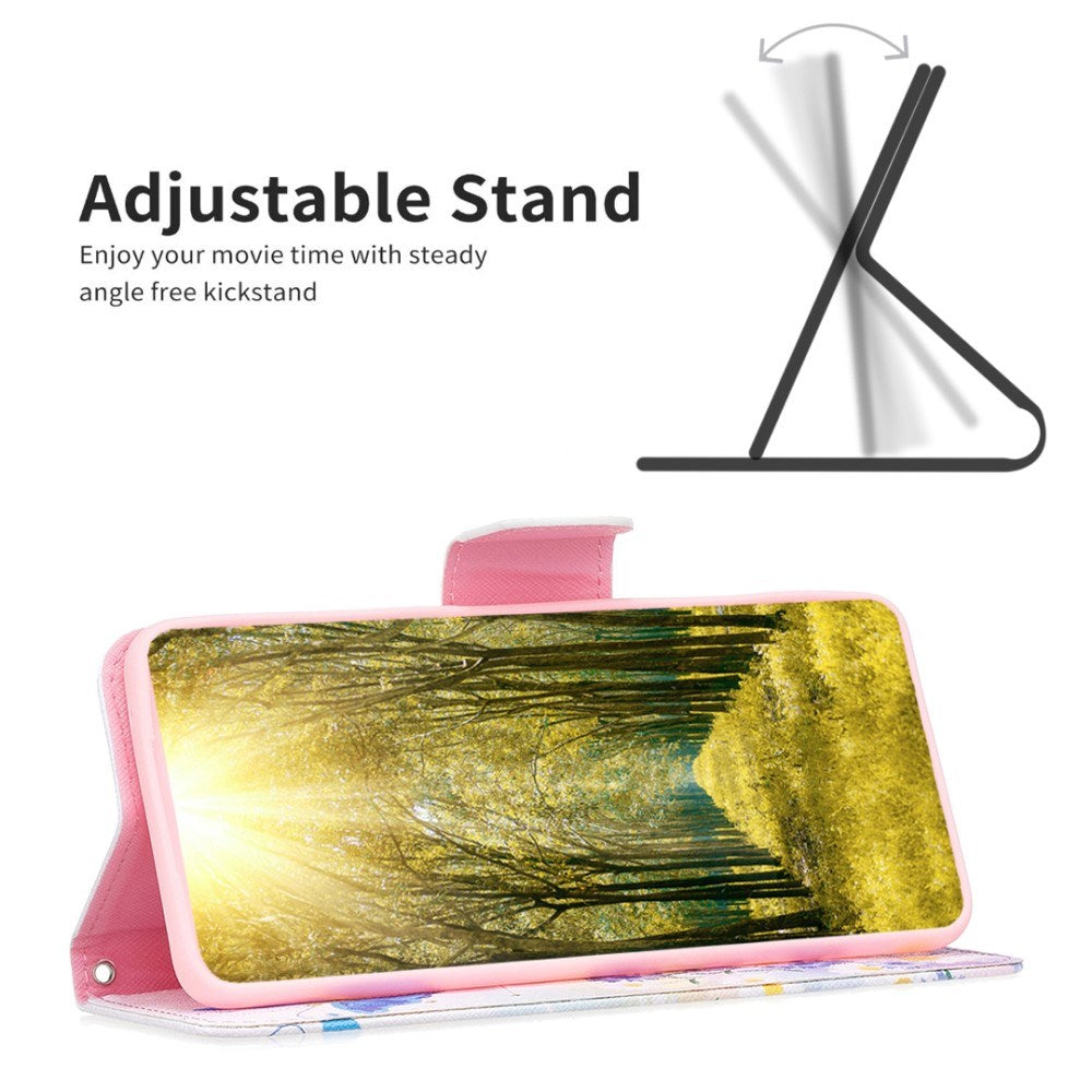EIDERWOOD Samsung Galaxy A16 Læder Cover m. Pung & Print - Sommerfugl & Blomster