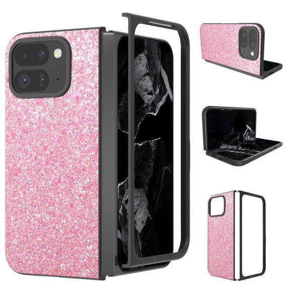 EIDERWOOD Google Pixel 9 Pro Fold (5G) Kunstlæder Glitter Cover - Lyserød
