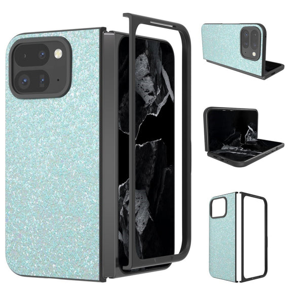 EIDERWOOD Google Pixel 9 Pro Fold (5G) Kunstlæder Glitter Cover - Blå