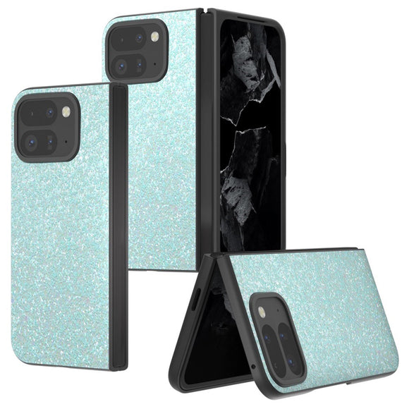 EIDERWOOD Google Pixel 9 Pro Fold (5G) Kunstlæder Glitter Cover - Blå