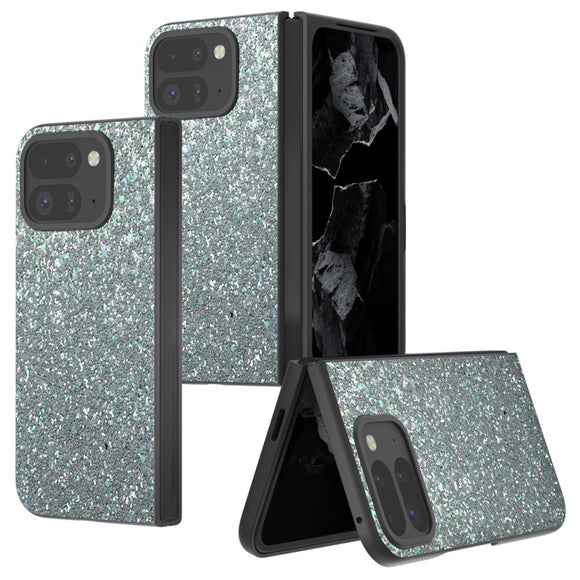 EIDERWOOD Google Pixel 9 Pro Fold (5G) Kunstlæder Glitter Cover - Mørkegrøn