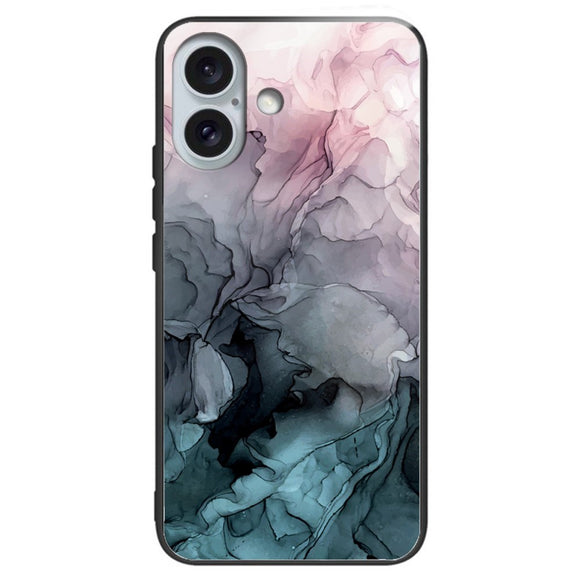 EIDERWOOD iPhone 16 Plastik Cover m. Glasbagside - Blå / Lyserød Sky