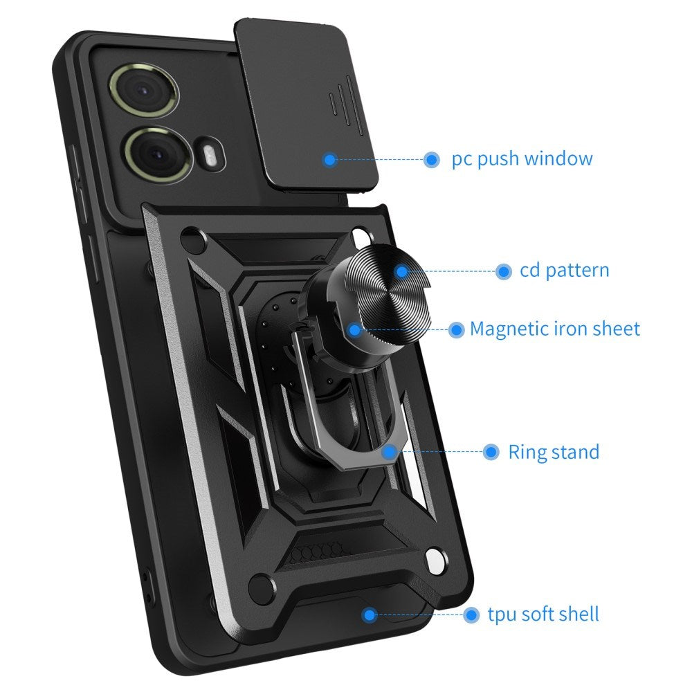 EIDERWOOD Motorola Moto G85 (5G) Håndværker Cover m. Magnetisk Kickstand & Cam Slider - Sort