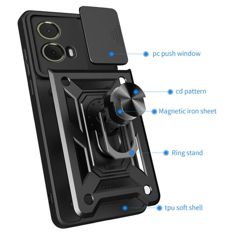 EIDERWOOD Motorola Moto G85 (5G) Håndværker Cover m. Magnetisk Kickstand & Cam Slider - Blå