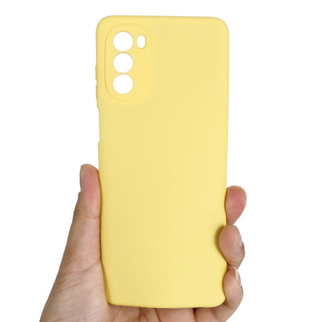 Motorola Moto G62 Liquid Silikone Cover m. Strop - Gul