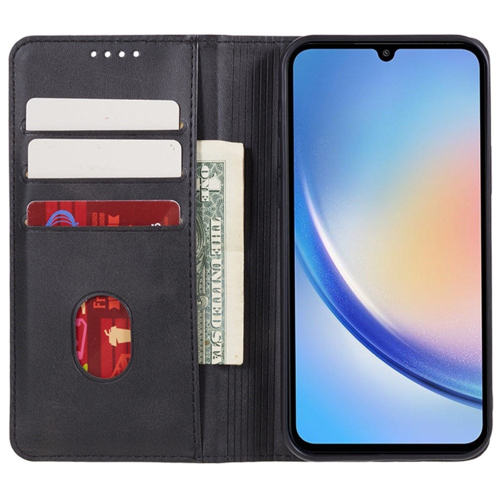 EIDERWOOD Samsung Galaxy A16 (4G/5G) Vegansk Læder Flip Cover m. Pung - Sort