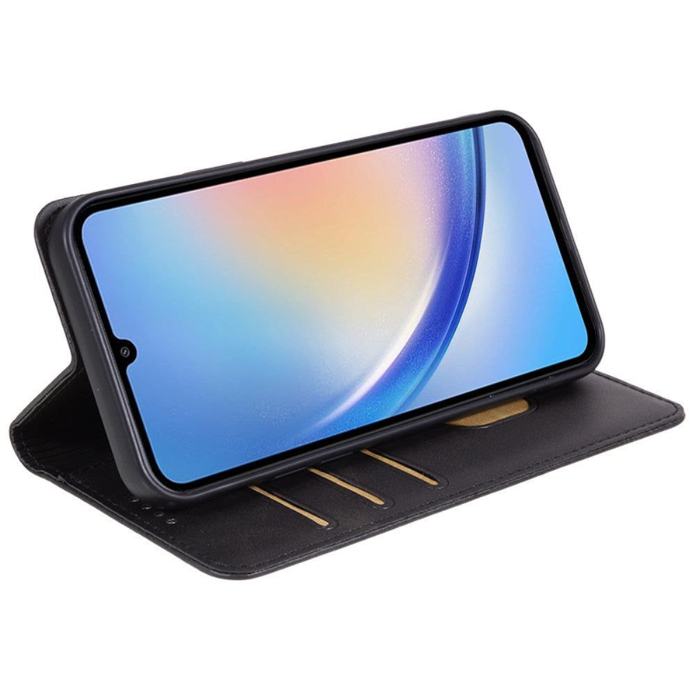 EIDERWOOD Samsung Galaxy A16 (4G/5G) Vegansk Læder Flip Cover m. Pung - Sort