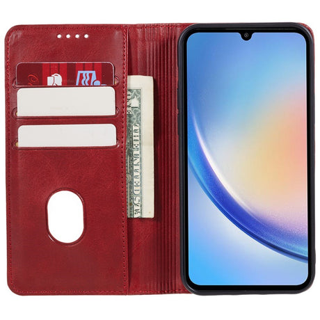 EIDERWOOD Samsung Galaxy A16 (4G/5G) Vegansk Læder Flip Cover m. Pung - Rød