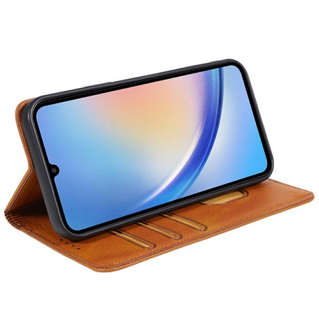 EIDERWOOD Samsung Galaxy A16 (4G/5G) Vegansk Læder Flip Cover m. Pung - Lysebrun