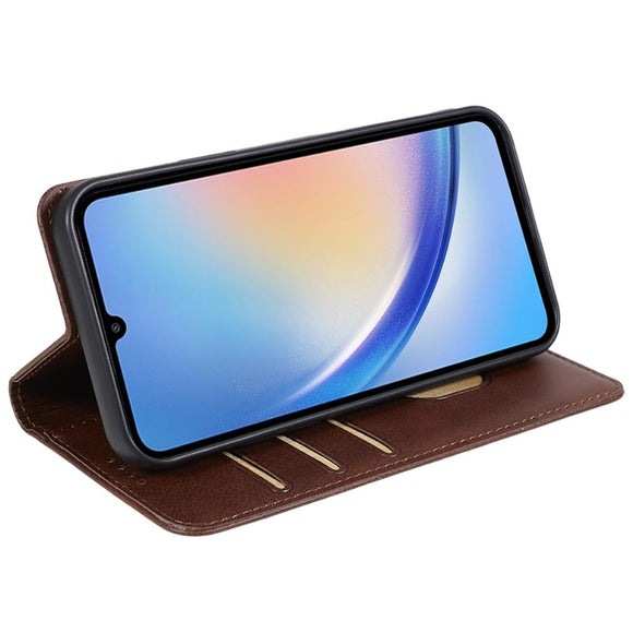 EIDERWOOD Samsung Galaxy A16 (4G/5G) Vegansk Læder Flip Cover m. Pung - Brun