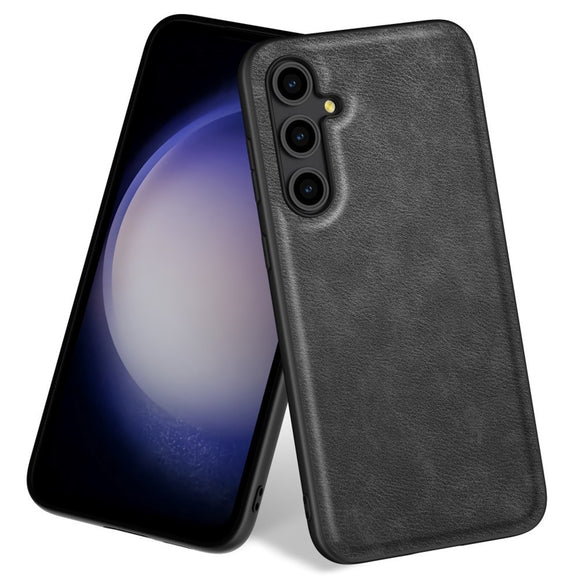 EIDERWOOD Samsung Galaxy A16 Kunstlæder Cover m. Fleksibel Plastik Kanter - Sort