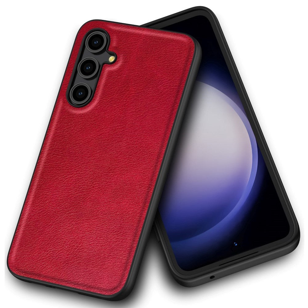 EIDERWOOD Samsung Galaxy A16 Kunstlæder Cover m. Fleksibel Plastik Kanter - Rød