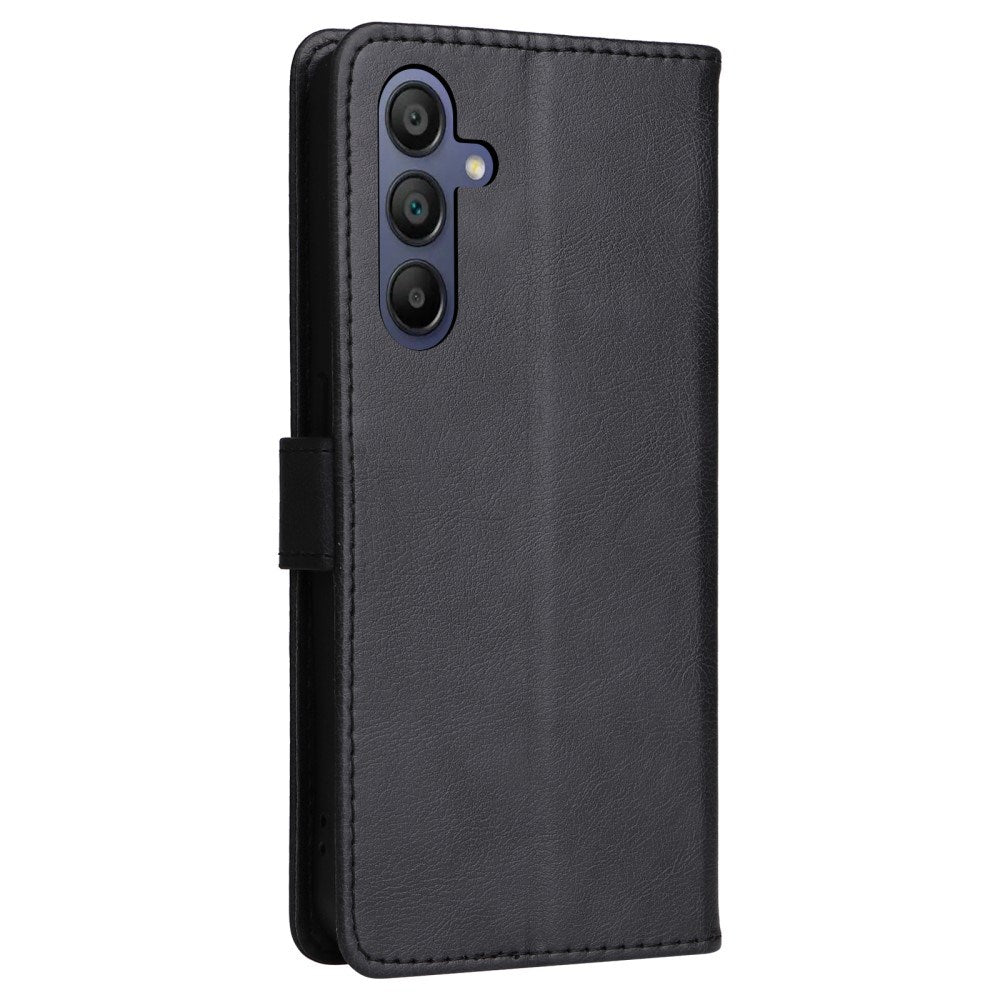Samsung Galaxy A16 (4G/5G) Læder Cover m. Pung og Strop - Sort