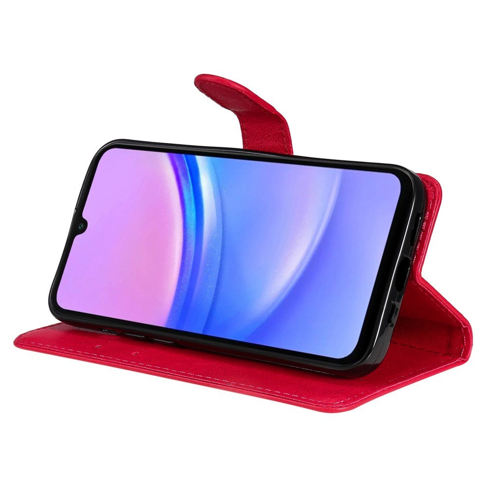 Samsung Galaxy A16 (4G/5G) Læder Cover m. Pung og Strop - Rød