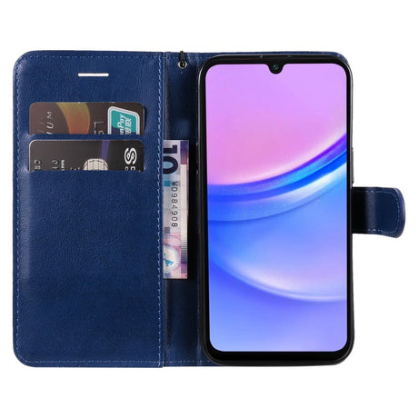 Samsung Galaxy A16 (4G/5G) Læder Cover m. Pung og Strop - Blå
