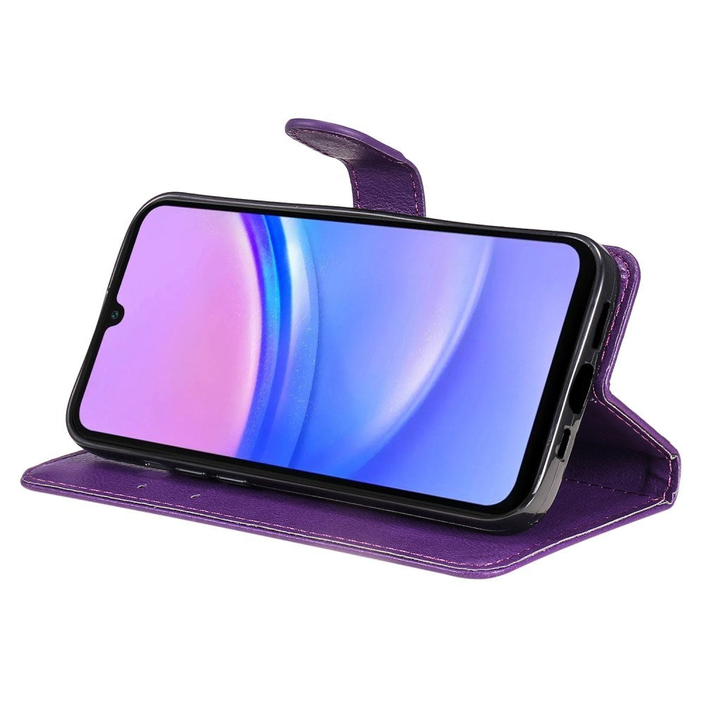 Samsung Galaxy A16 (4G/5G) Læder Cover m. Pung og Strop - Lilla