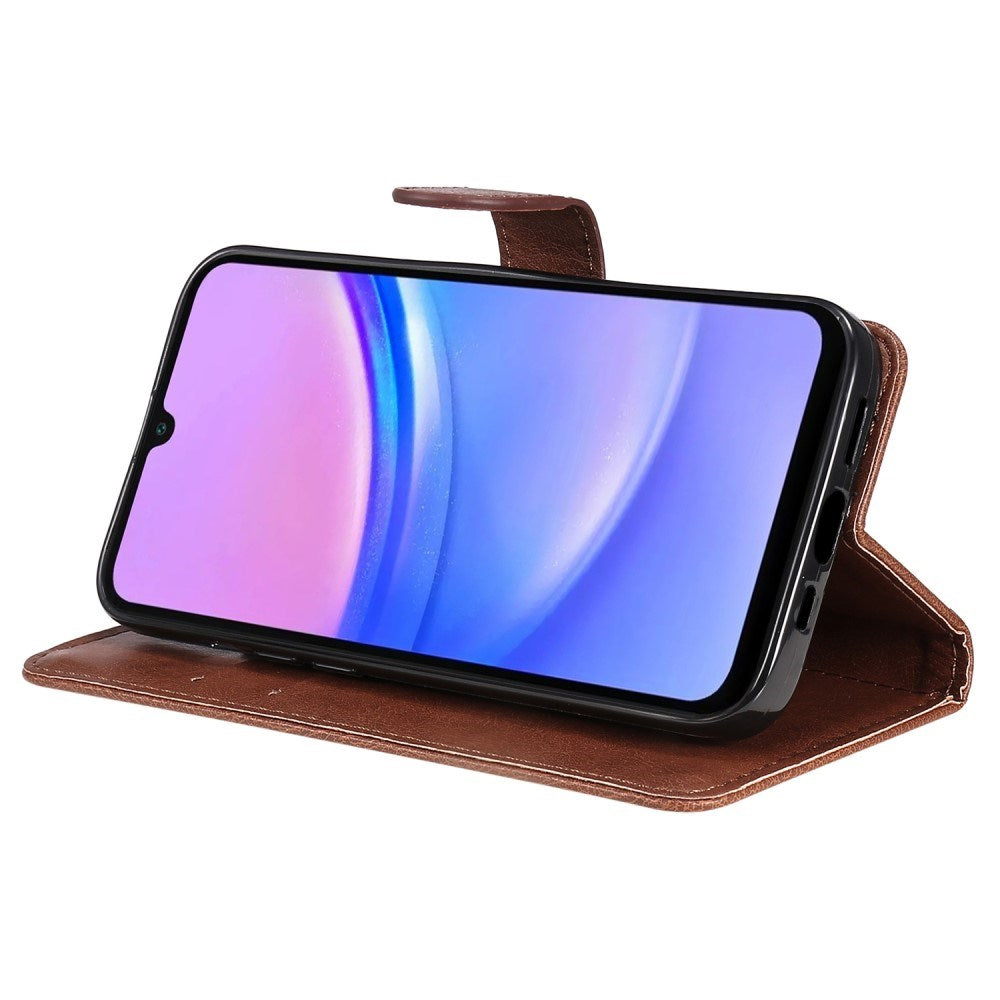 Samsung Galaxy A16 (4G/5G) Læder Cover m. Pung og Strop - Brun