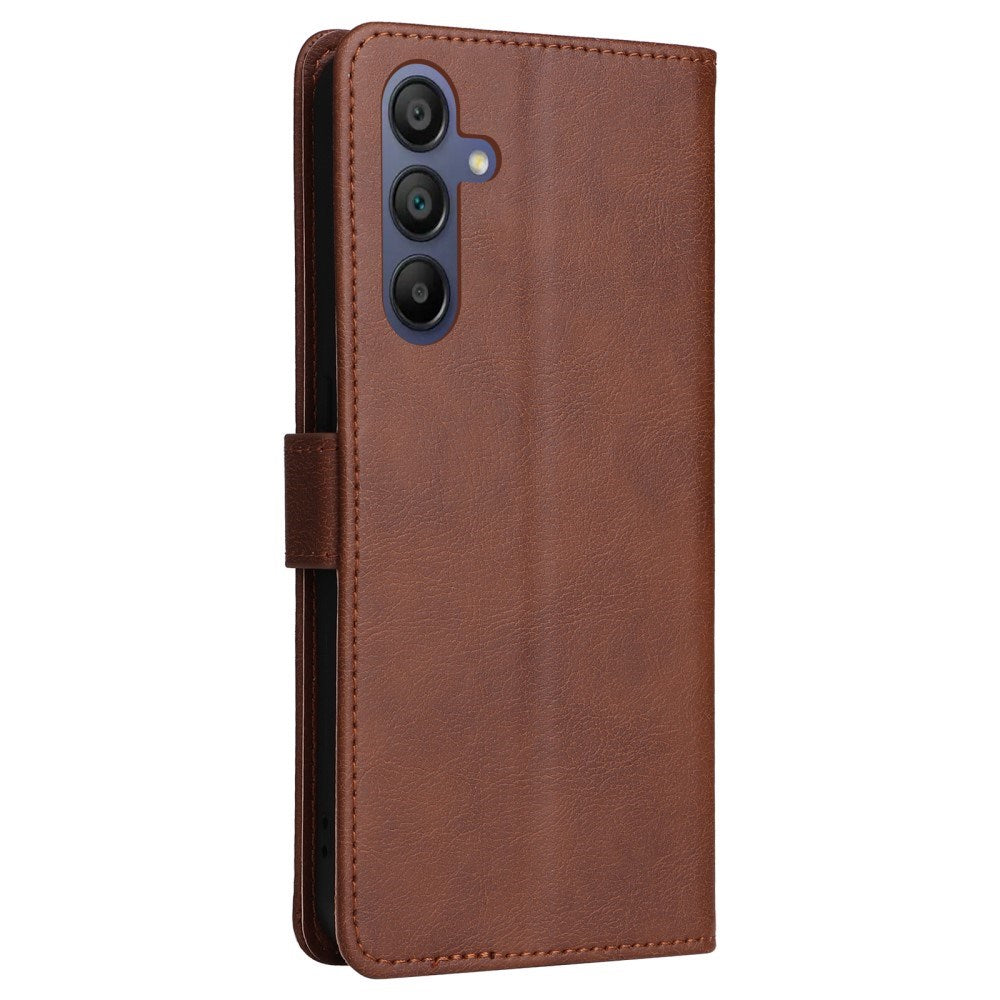 Samsung Galaxy A16 (4G/5G) Læder Cover m. Pung og Strop - Brun