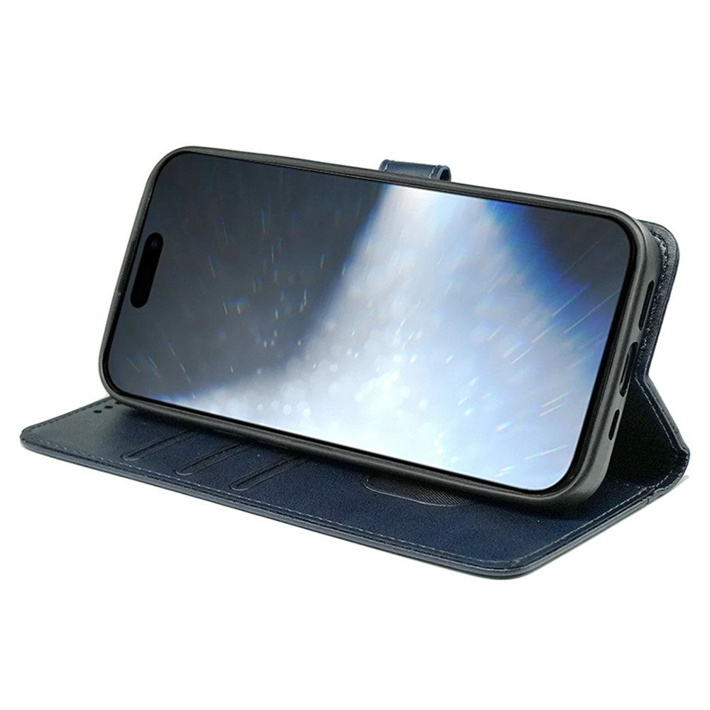 EIDERWOOD iPhone 16 Pro Læder Cover m. Ståfunktion & Kortholder - Blå