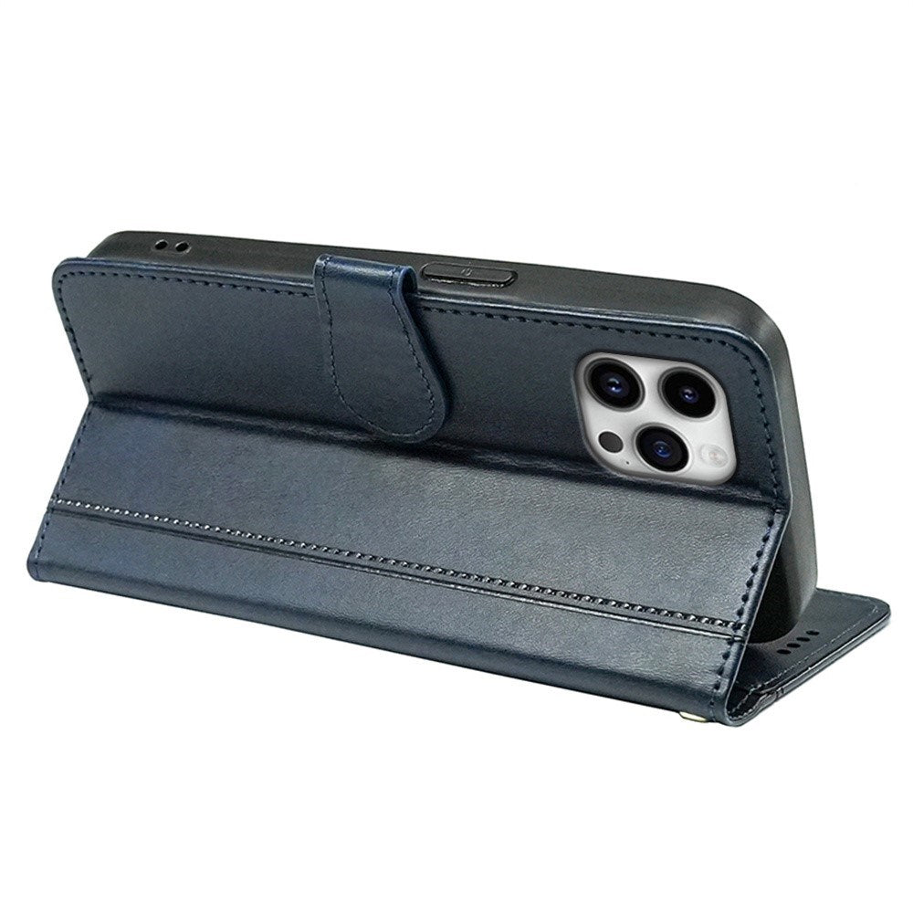 EIDERWOOD iPhone 16 Pro Læder Cover m. Ståfunktion & Kortholder - Blå