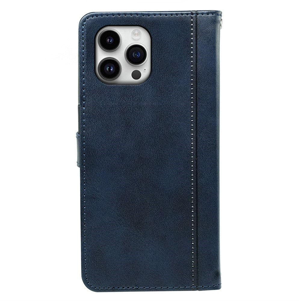 EIDERWOOD iPhone 16 Pro Læder Cover m. Ståfunktion & Kortholder - Blå