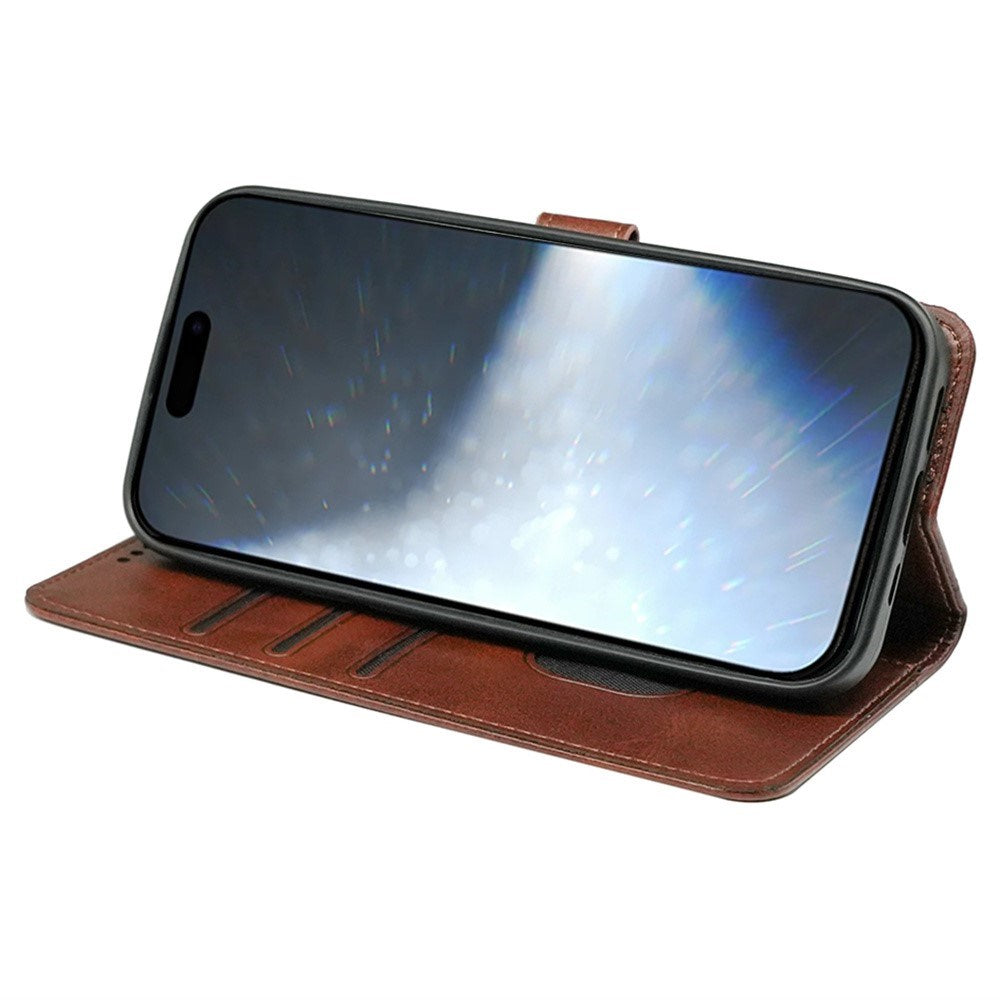 EIDERWOOD iPhone 16 Pro Læder Cover m. Ståfunktion & Kortholder - Brun
