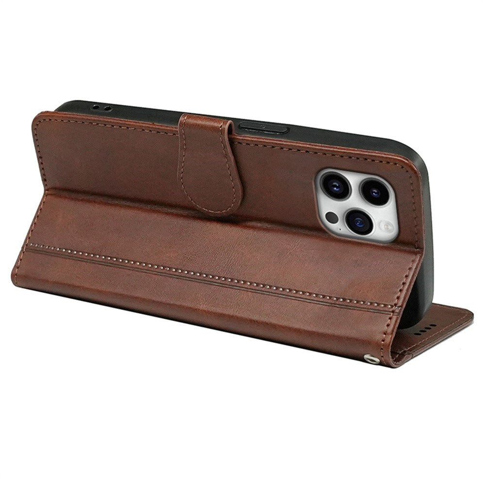 EIDERWOOD iPhone 16 Pro Læder Cover m. Ståfunktion & Kortholder - Brun