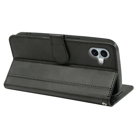 EIDERWOOD iPhone 16 Læder Cover m. Ståfunktion & Kortholder - Sort