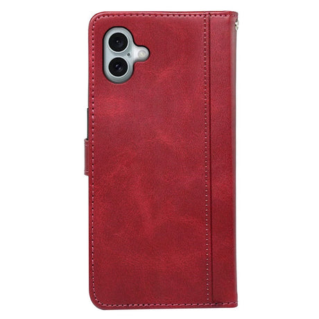 EIDERWOOD iPhone 16 Læder Cover m. Ståfunktion & Kortholder - Rød