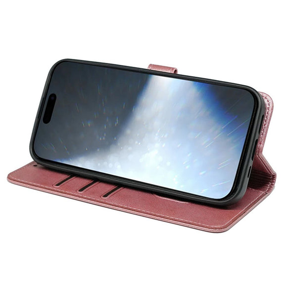 EIDERWOOD iPhone 16 Læder Cover m. Ståfunktion & Kortholder - Rose Gold