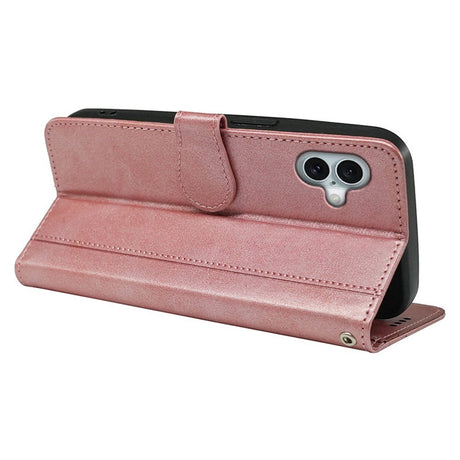 EIDERWOOD iPhone 16 Læder Cover m. Ståfunktion & Kortholder - Rose Gold