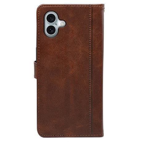 EIDERWOOD iPhone 16 Læder Cover m. Ståfunktion & Kortholder - Brun