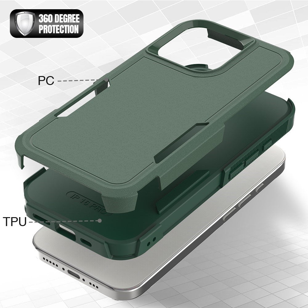 EIDERWOOD iPhone 16 Pro Hybrid Cover - Mørkegrøn