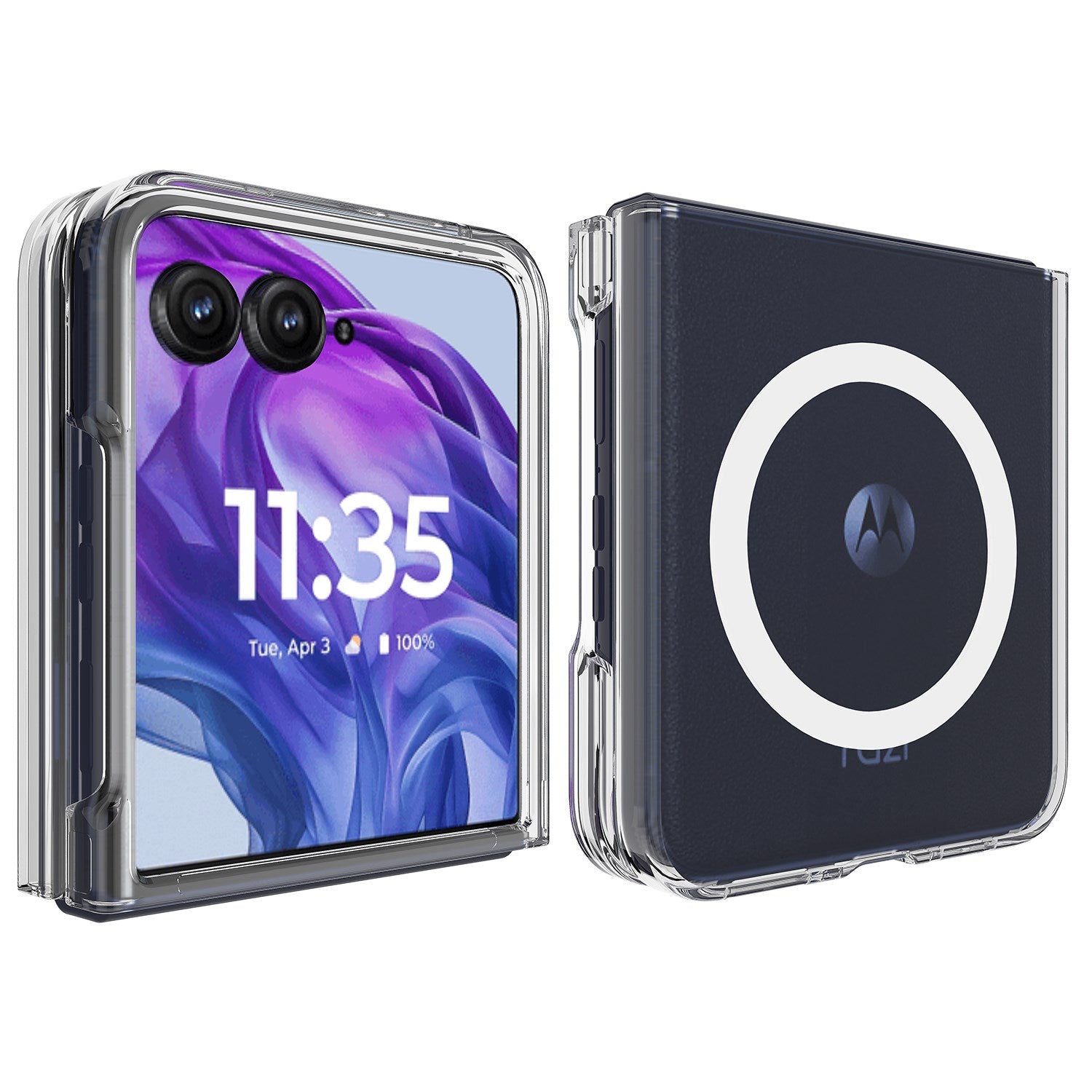 EIDERWOOD Motorola Razr 50 Ultra 5G Shockproof Fleksibel Plastik Cover MagSafe Kompatibel - Gennemsigtig