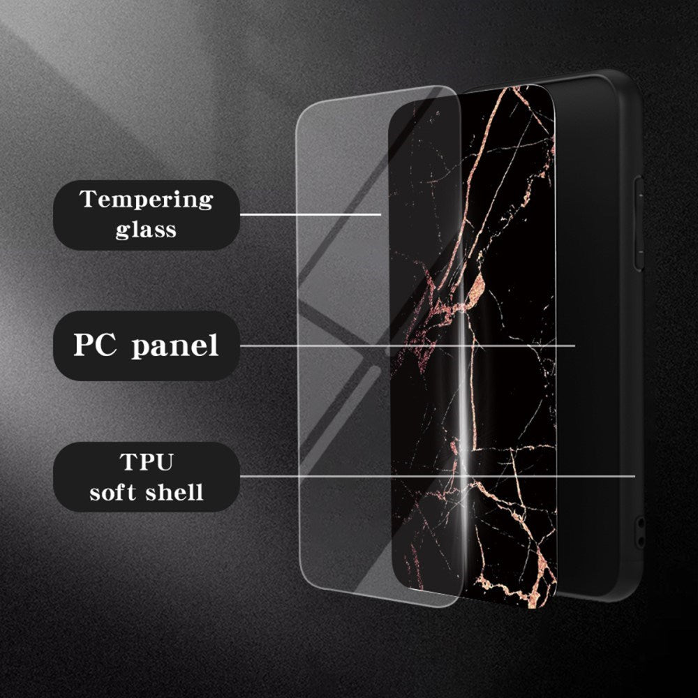 EIDERWOOD iPhone 16 Pro Max Cover m. Glasbagside - Hvid Marmor