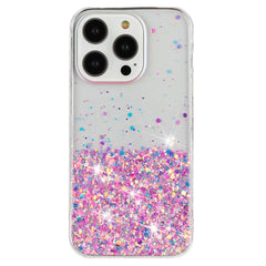 iPhone 16 Pro Max EIDERWOOD Fleksibelt Plast Glitter Cover - Gennemsigtig / Lyserød