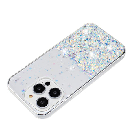 iPhone 16 Pro Max EIDERWOOD Fleksibelt Plast Glitter Cover - Gennemsigtig / Hvid