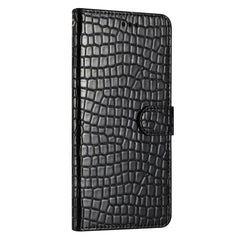 EIDERWOOD Samsung Galaxy A06 Flip Cover m. Krokodille Tekstur - Vegansk Læder - Sort