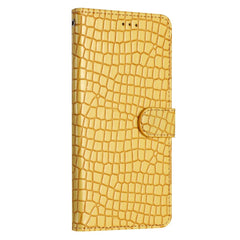 EIDERWOOD Samsung Galaxy A06 Flip Cover m. Krokodille Tekstur - Vegansk Læder - Gul
