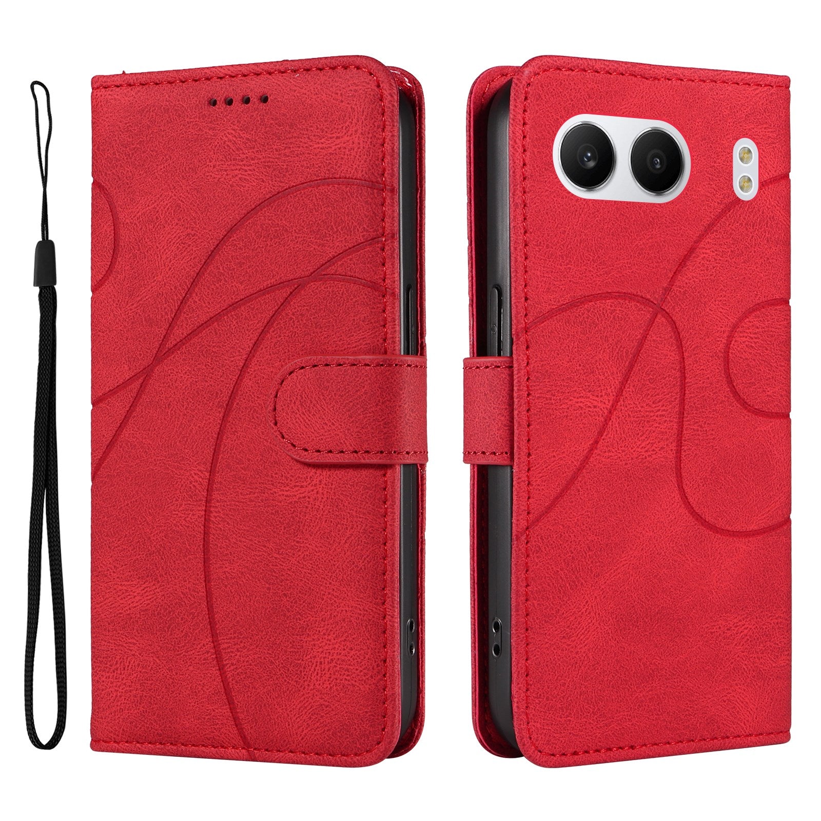 EIDERWOOD OnePlus Nord 4 Mønstret Læder Cover m. Pung & Strop - Rød